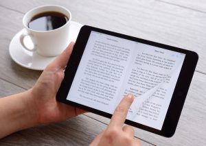İstanbul, Turkey - January 16, 2016: Apple iPad Mini displaying iBooks application. The iPad, produced by Apple Computer, Inc.